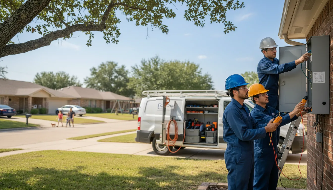 Certified electrician providing emergency electrical services in Christoval, TX